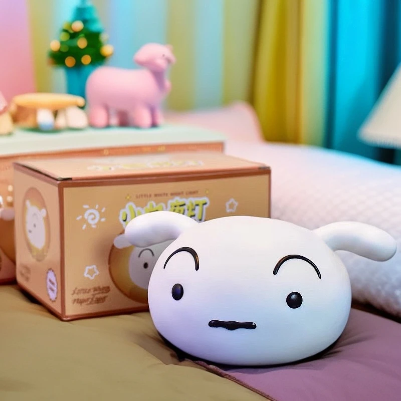 蜡笔小新小白夜灯卡通桌面摆件手办创意礼物