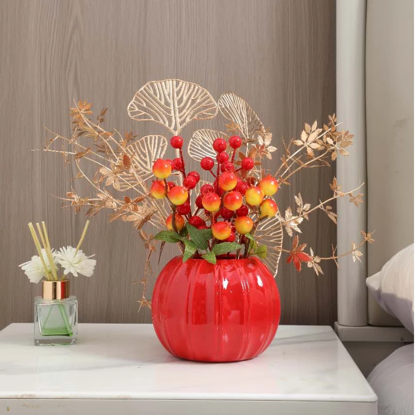 柿子事事如意发财摆件装饰