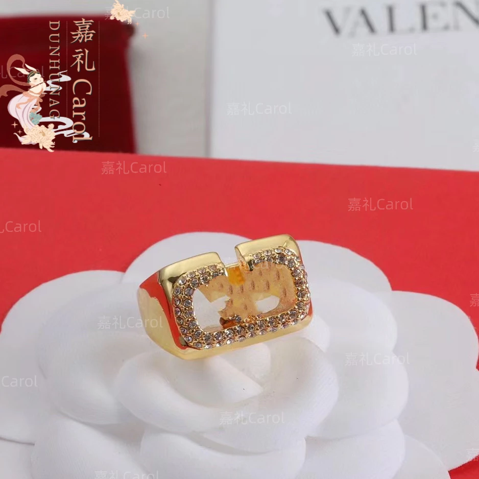 钛钢合成锆石戒指 JIALI(华子V满锆戒指)欧美风华子V满锆戒指