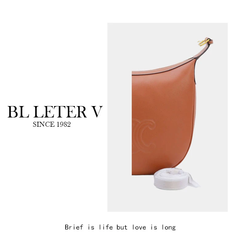 BL LETER V【凯凯马鞍】时尚真皮小众棕色单肩包