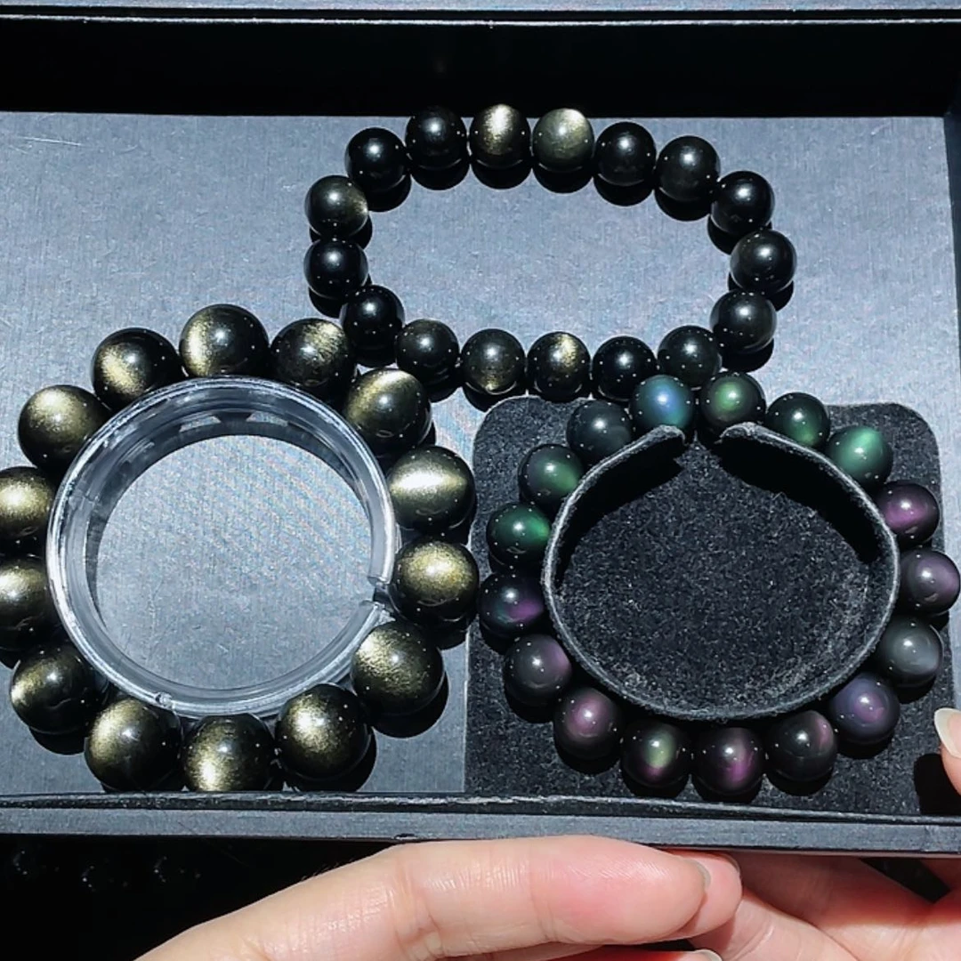 【闪购商品】黑曜岩手链未镶嵌儒*