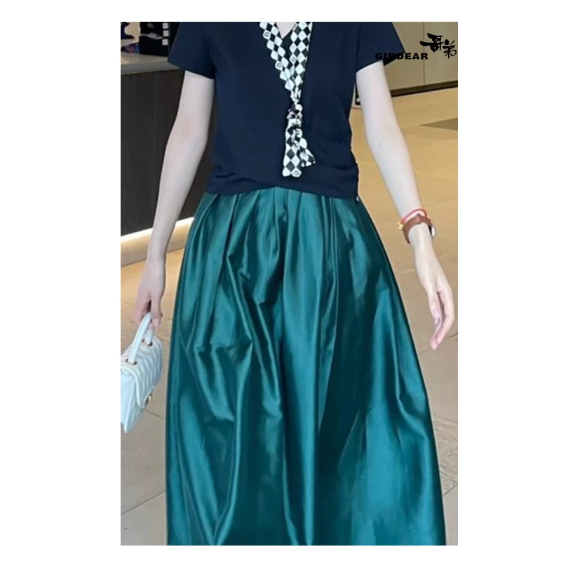 GIRDEAR/哥弟薄荷曼波裙女装半身裙小香风高级赫本风半裙1200147