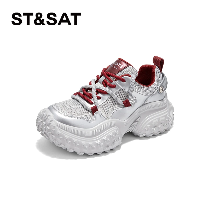 St&Sat/星期六时尚百搭女士透气春季老爹鞋厚底秋季女款夏季复古Z