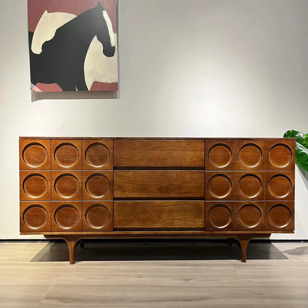 【喜悦家具】 胡桃色玄关柜180*40*84客厅大容量置物