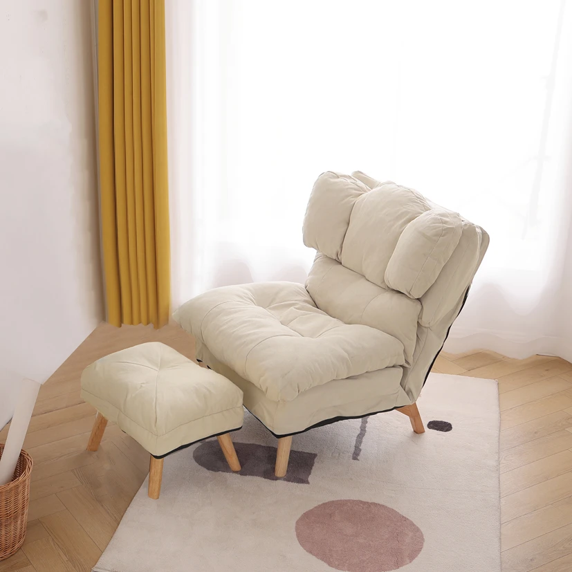 懒人沙发阳台可躺可睡靠背单人榻榻米躺椅卧室休闲简约折叠小沙发