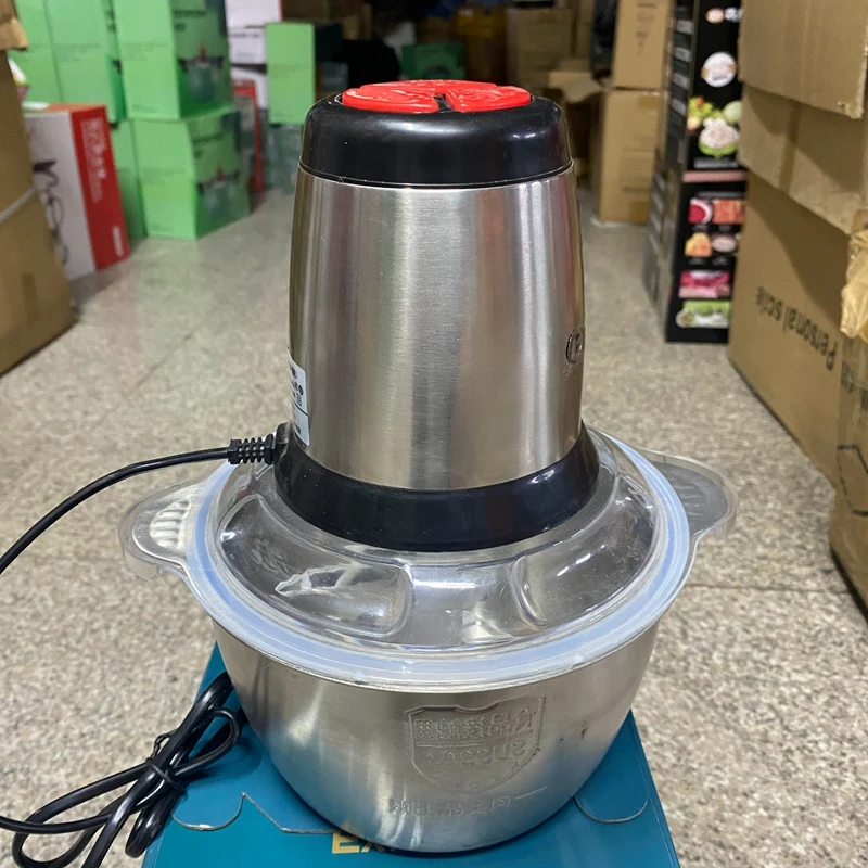 家用大容量多功能绞肉机不锈钢大容量料理机搅蒜泥辣椒粉绞菜器