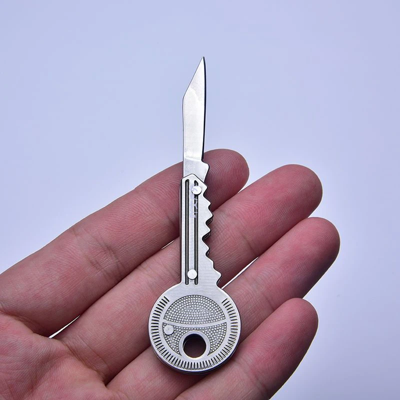 户外多功能可折叠迷你便携野营耐磨钥匙扣防身快递刀野外防身用品