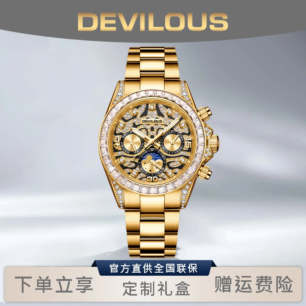 DEVILOUS/戴劳伦斯【老虎迪】40mm男轻奢机械表-TXW