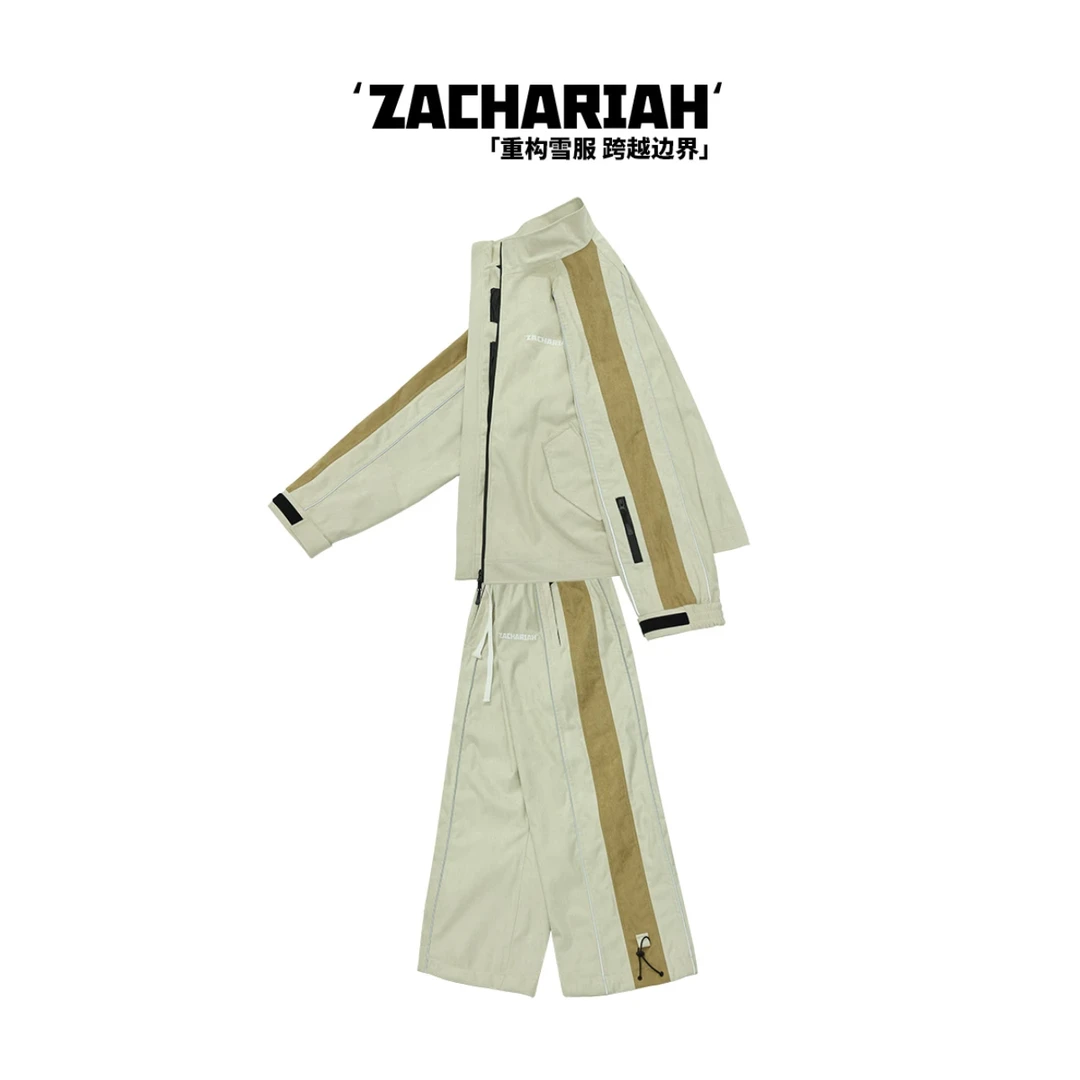 ZACHARIAH24/25【炭黑美式】反光拼色滑雪服套装3L时尚潮流滑雪衣女