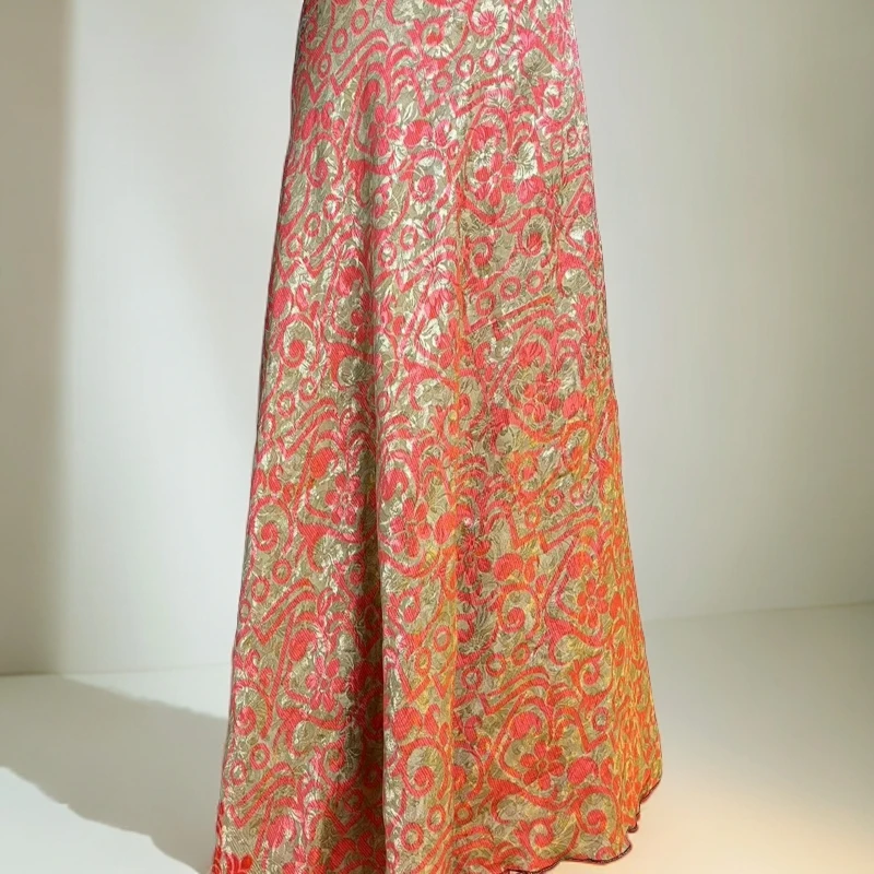 【鲜艳夺目】一片式半身裙裹裙大摆裹裙异域风民族风