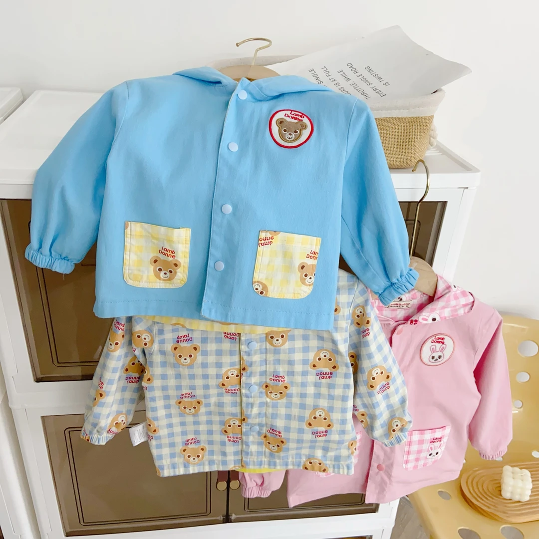 春季儿童外套日系miki可爱男童女童外套连帽正反两穿卡通长袖1256