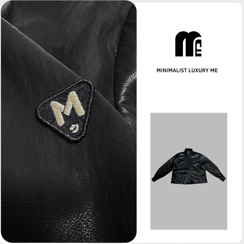 门店16②59！ME 【普L徽章】棉+金属丝！M标超软免洗皮衣女款28718#（6）