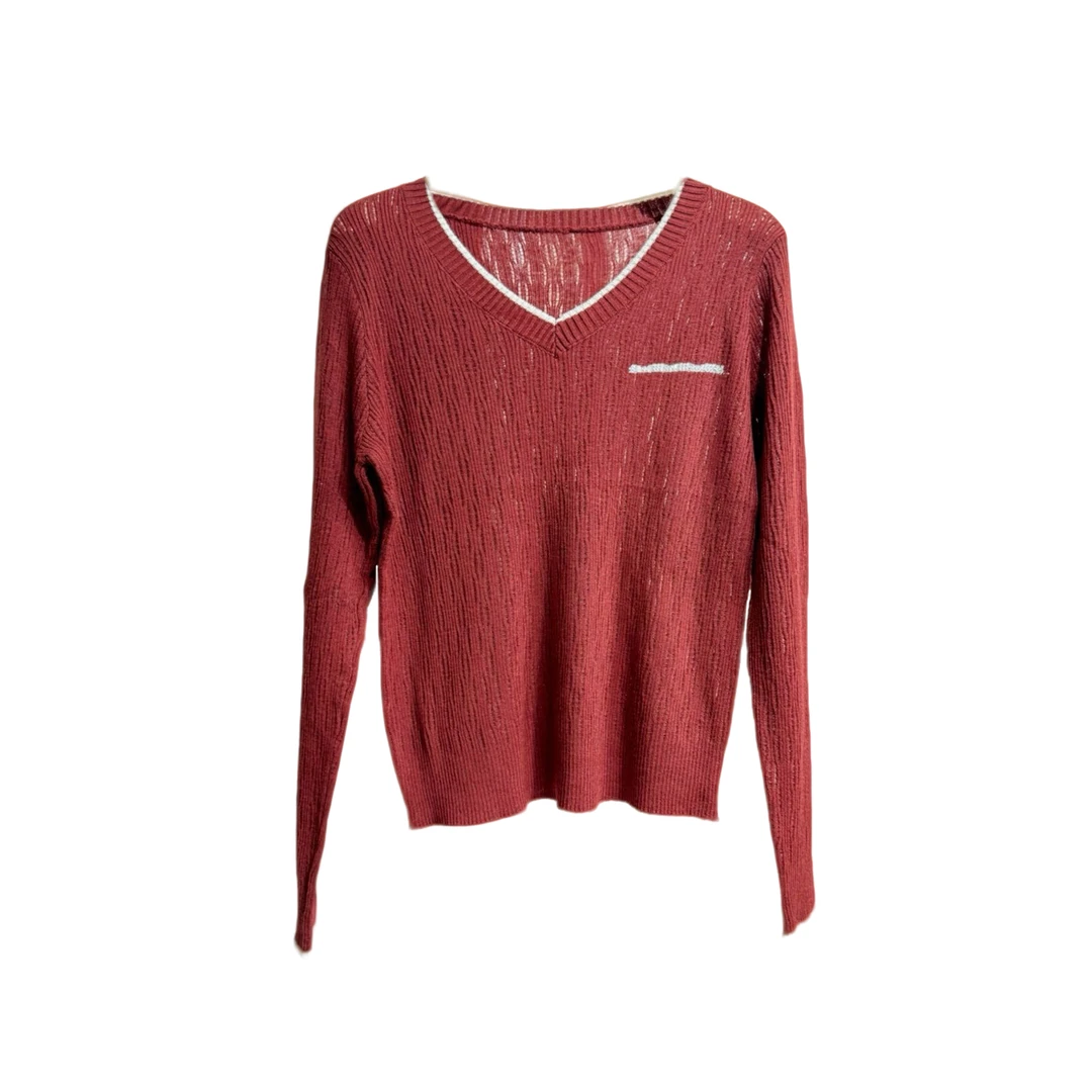 V领横钻针织衫女款3813#（6）