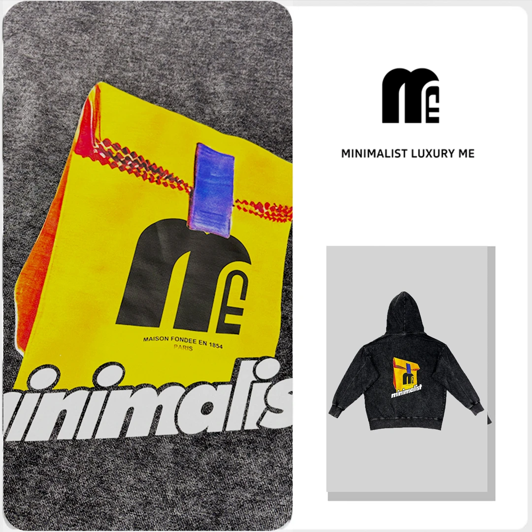 ME【字母植绒】洛杉矶尾 100棉！黑灰卫衣女款 666-2#（6）