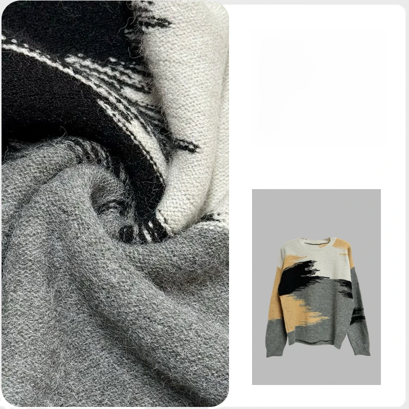 圆领套头外套秋季百搭小众设计感个性潮流针织衫毛衣女款3949#