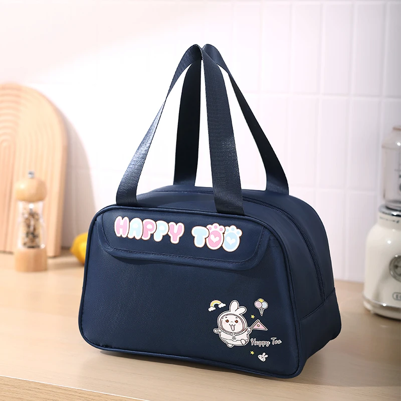 时尚大容量饭盒袋保温包手提午餐包学生上班族带饭便当包保温袋