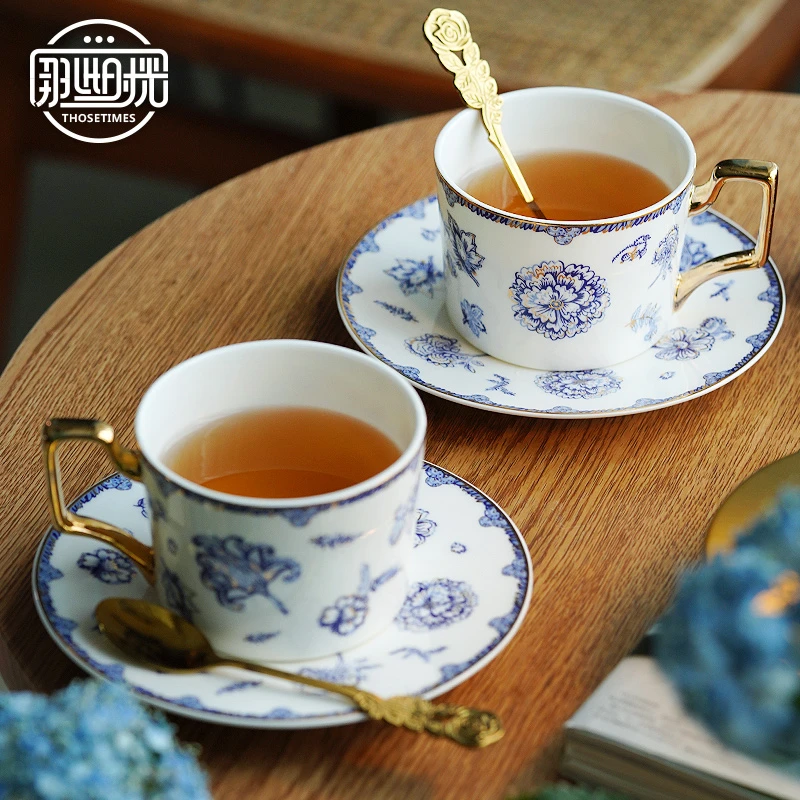 英式下午茶杯子高档精致礼盒复古骨瓷马克杯套装咖啡杯碟情侣对杯