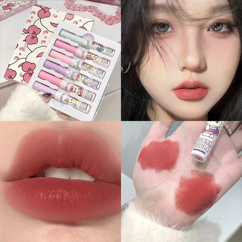 【6支】猫咪软萌丝绒唇釉套装 素颜甜美嫩妹口红哑光唇釉学生党口红