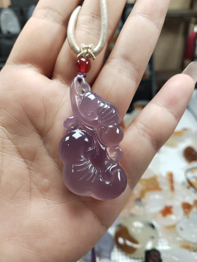 天然玛瑙 帝王紫如意