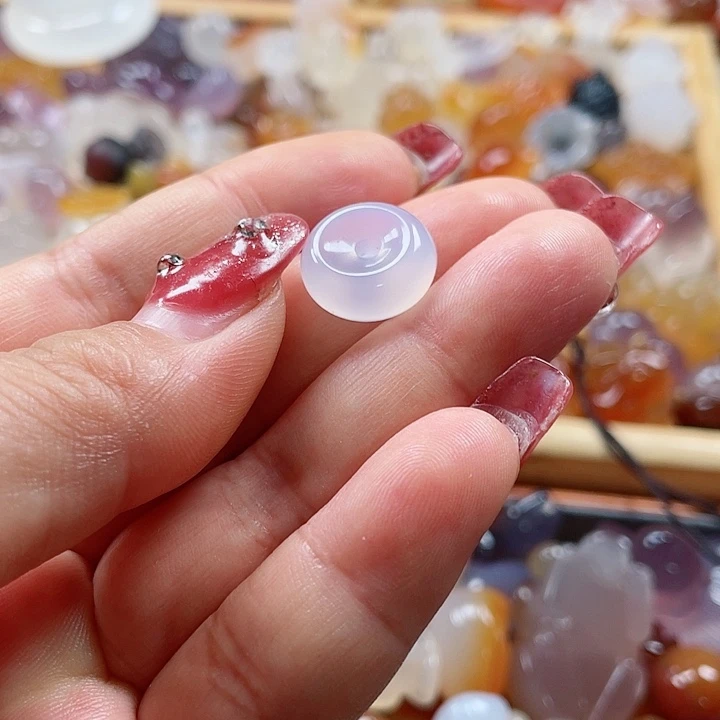 玛瑙/玉髓颈饰合金朵*