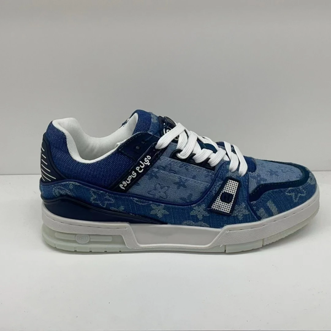 CU606秋季轻奢男款蓝色时尚百搭复古潮鞋休闲板鞋[Y/C]