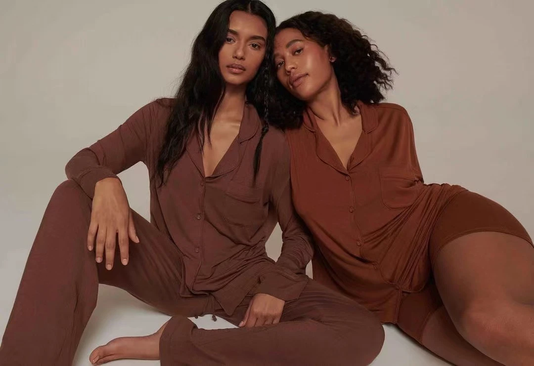 贝蕾丝【卡戴珊莫代尔】艺术小众设计睡衣女套装长袖长裤居家休闲服