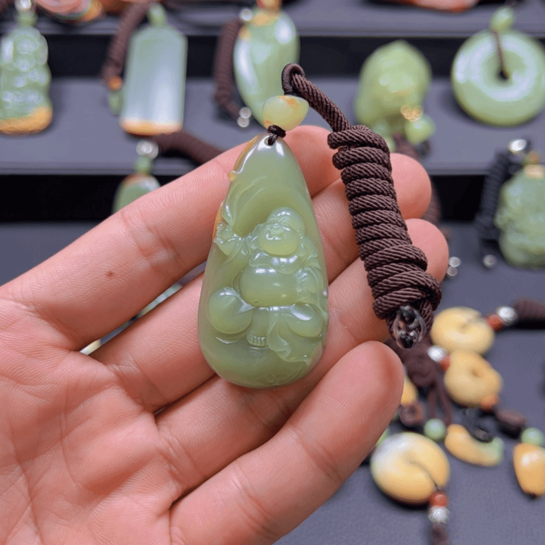 【闪购商品】岫岩河磨玉（透闪石质玉）颈饰未镶嵌雨*奇