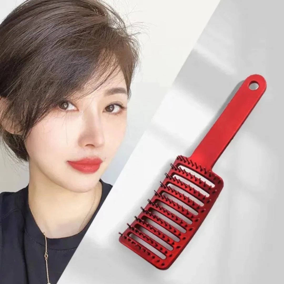 大弯梳排骨梳 顺发宽齿大弯美发排骨梳 头发蓬松梳子 男女通用