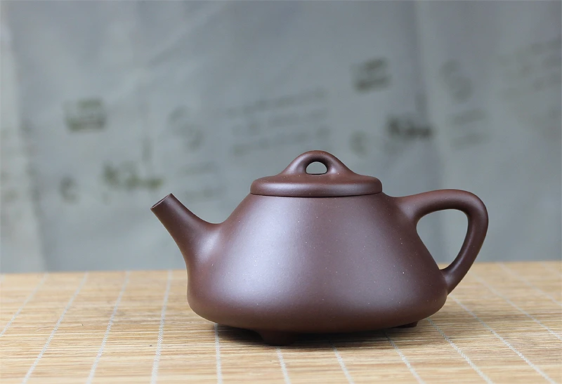 宜兴紫砂壶原矿老紫泥壶家用功夫茶具泡茶壶200cc 子冶石瓢