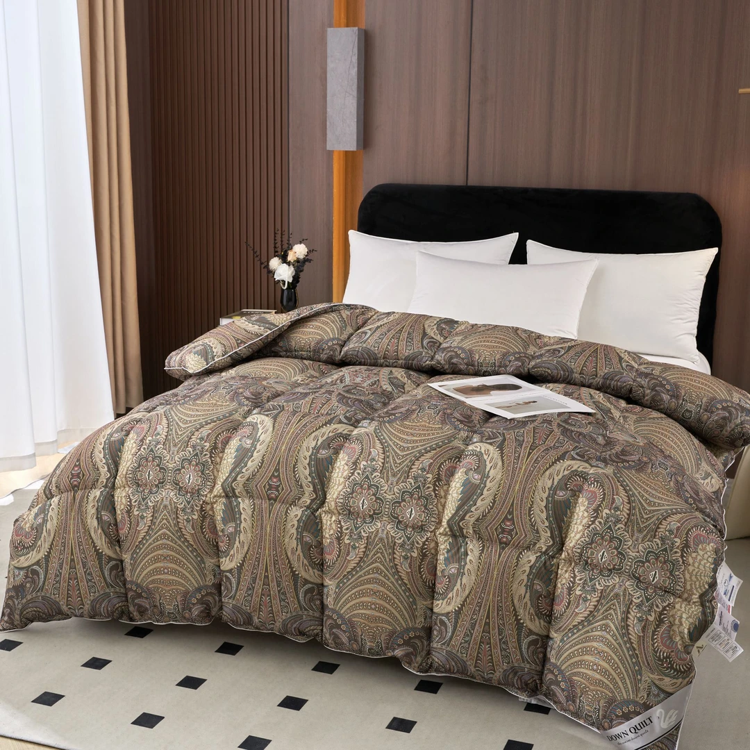 【小高专属】欧式精品A类95鹅绒丝秋冬被零压蓬松轻盈保暖5.7-6斤