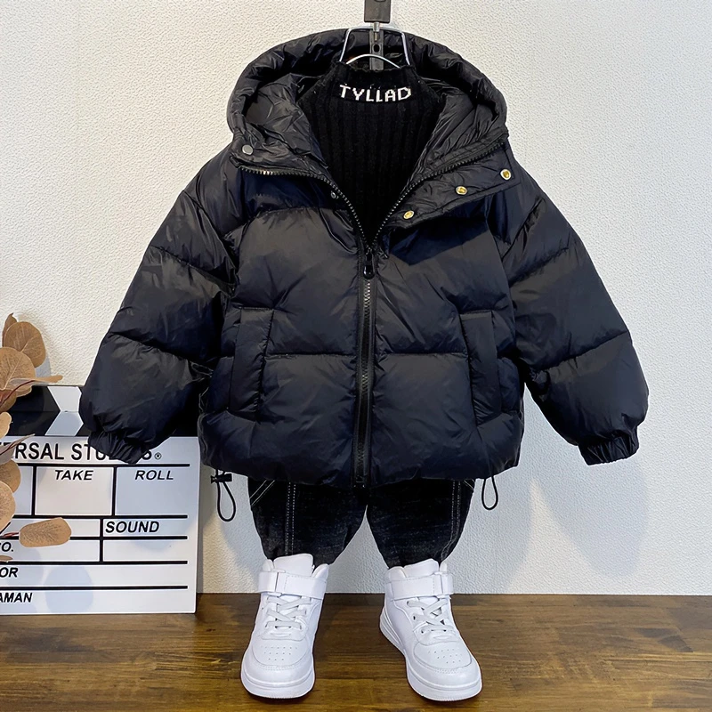 男童冬季加厚羽绒服24新款洋气儿童90白鸭绒棉衣网红宝宝棉服外套