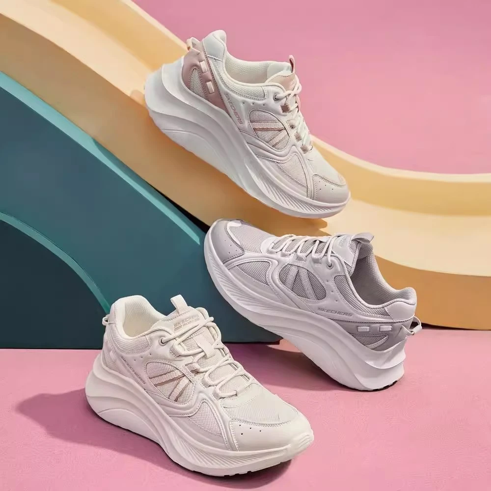 Skechers斯凯奇2024新品女士增高厚底运动鞋时尚百搭舒适软弹