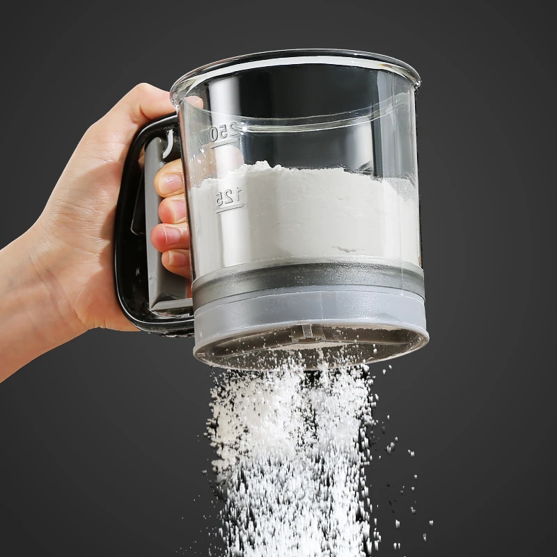 手持半自动面粉筛烘焙过筛器筛粉工具筛子过滤网蛋糕漏网多功能