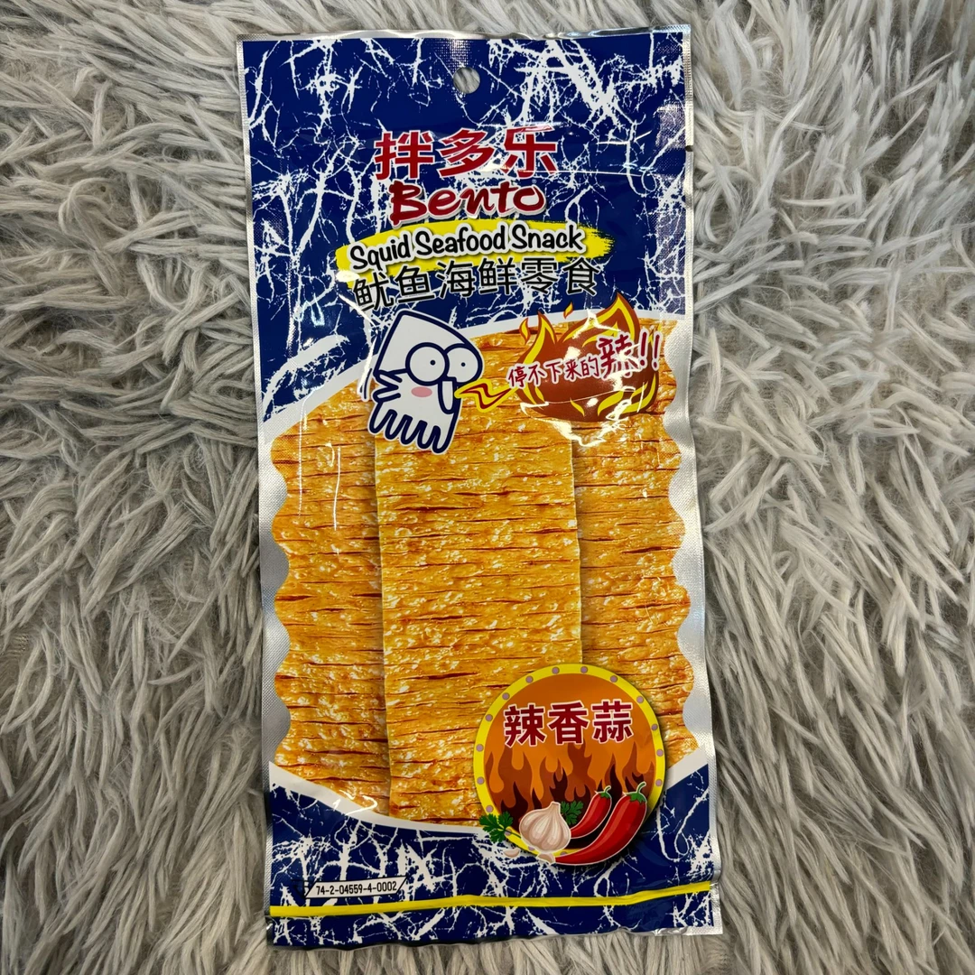 泰国进口拌多乐辣香蒜味鱿鱼片