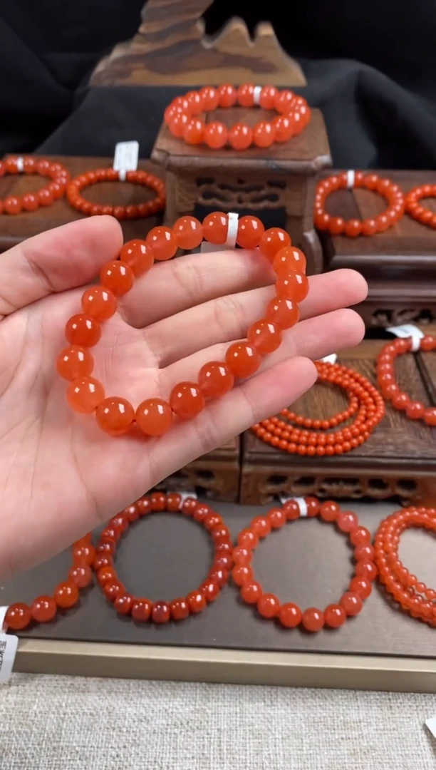 【闪购商品】南红玛瑙手串未镶嵌冰红10MM