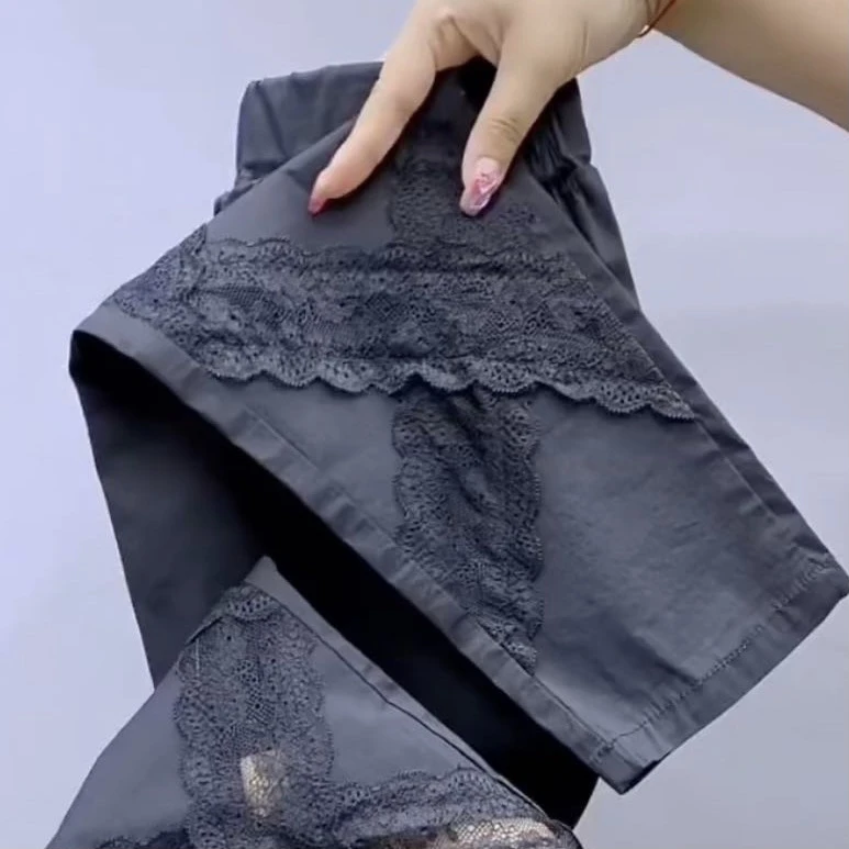 大码女装蕾丝款弹力显瘦小脚裤【好物推荐】