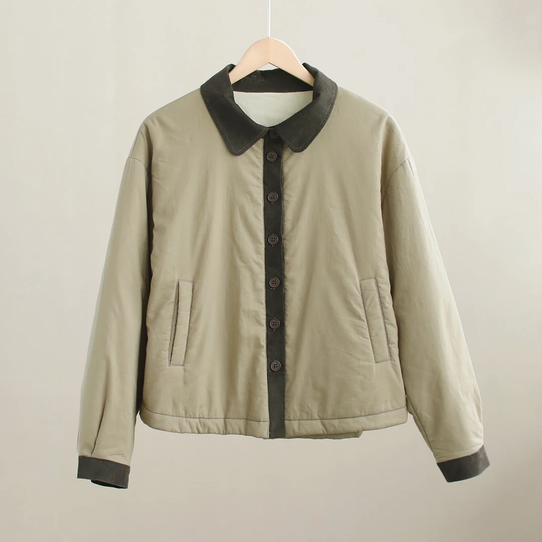 【纭裳定制】衣长60 休闲气质百搭秋冬新款加棉保暖棉服女D241472