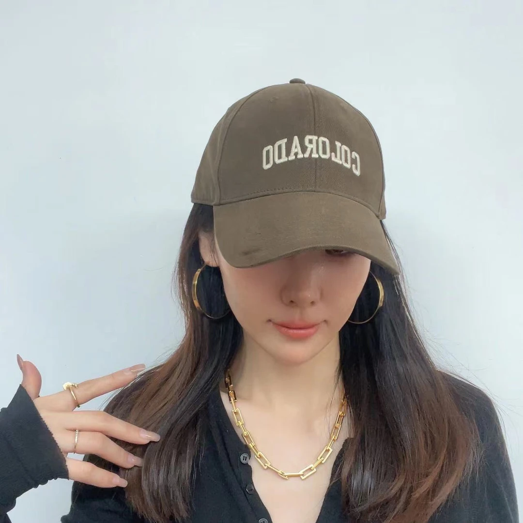 A3MAOWO【Colorado字棒球帽】韩版显脸小软顶男女鸭舌帽刺绣帽子ins