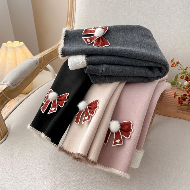 女童加绒打底裤儿童秋冬季加厚一体绒外穿长裤女宝宝冬装保暖裤子