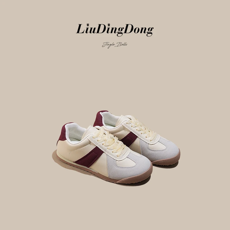 【刘叮咚女鞋】德训鞋女鞋新款鞋平底阿甘鞋运动休闲板鞋女款888-2