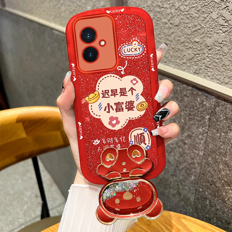 适用oppok11手机壳迟早是小富婆支架透明硅胶防摔保护软壳女新款