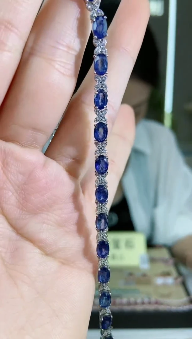 【闪购商品】蓝宝石手饰银S925镶嵌手饰