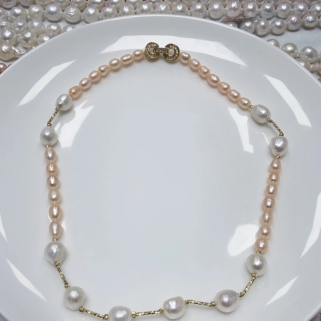 淡水珍珠颈饰银S925镶嵌