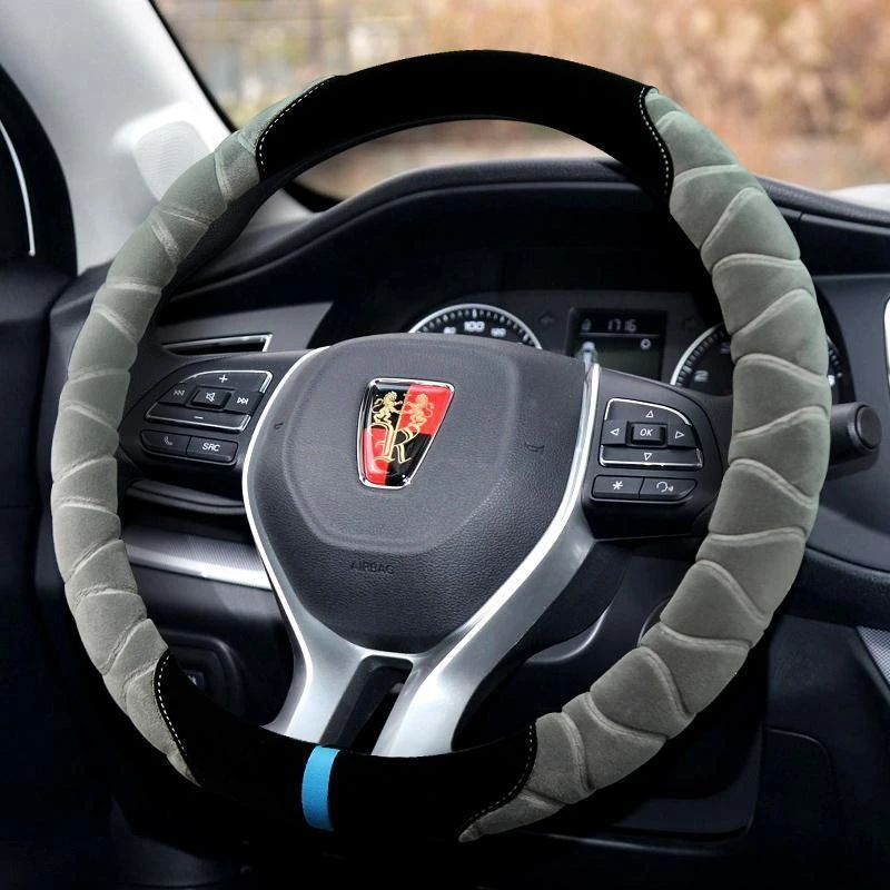 荣威RX5新款专用冬季免手缝方向盘套荣威RX3毛绒用毛绒运动车把套