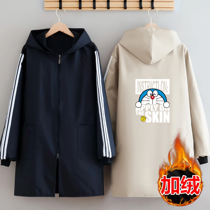 防风升级罩衣男冬加绒防水外穿工作服家用厨房长袖定制logo围裙女