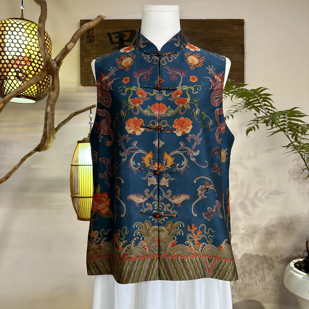 XuanGeMoXiang/轩阁墨香 马夹 MX661267 中式气质上衣香云纱马甲