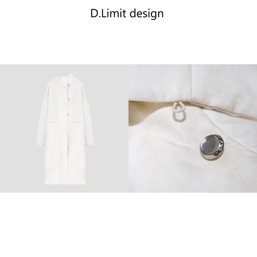 【D.Limit design】桑蚕丝立领三粒扣长款外套DLYXH075