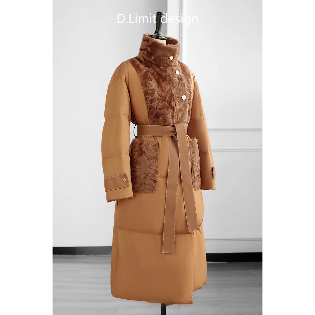 【D.Limit design】时尚明线拼皮鹅绒服（7）QW