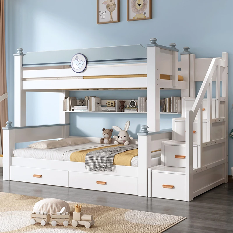 实木床儿童床高低床子母床男孩女孩上下铺双层双人床小户型上下床
