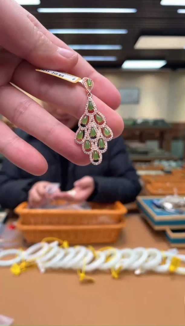 【闪购商品】和田玉吊坠银S925镶嵌1
